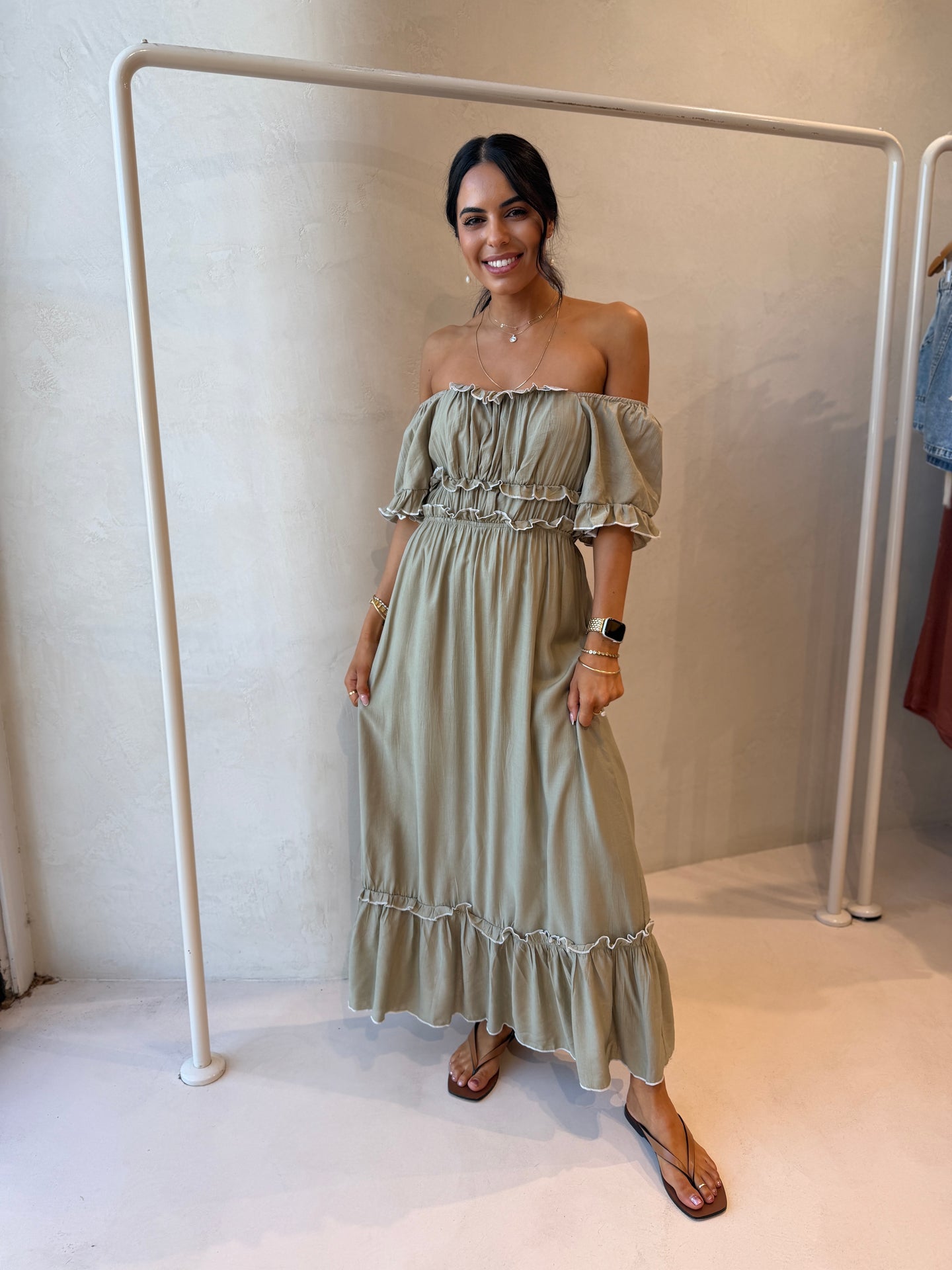 KHAKI SUMMER DRESS