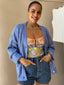 SOUL LONG SLEEVE CARDI - LIGHT BLUE
