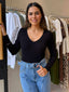 XANBI KNIT TOP - BLACK