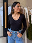 XANBI KNIT TOP - BLACK