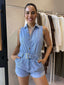 TAKE IT AWAY PLAYSUIT -  MEDIUM BLUE