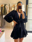 THE BELLANY LONG SLEEVE DRESS - BLACK