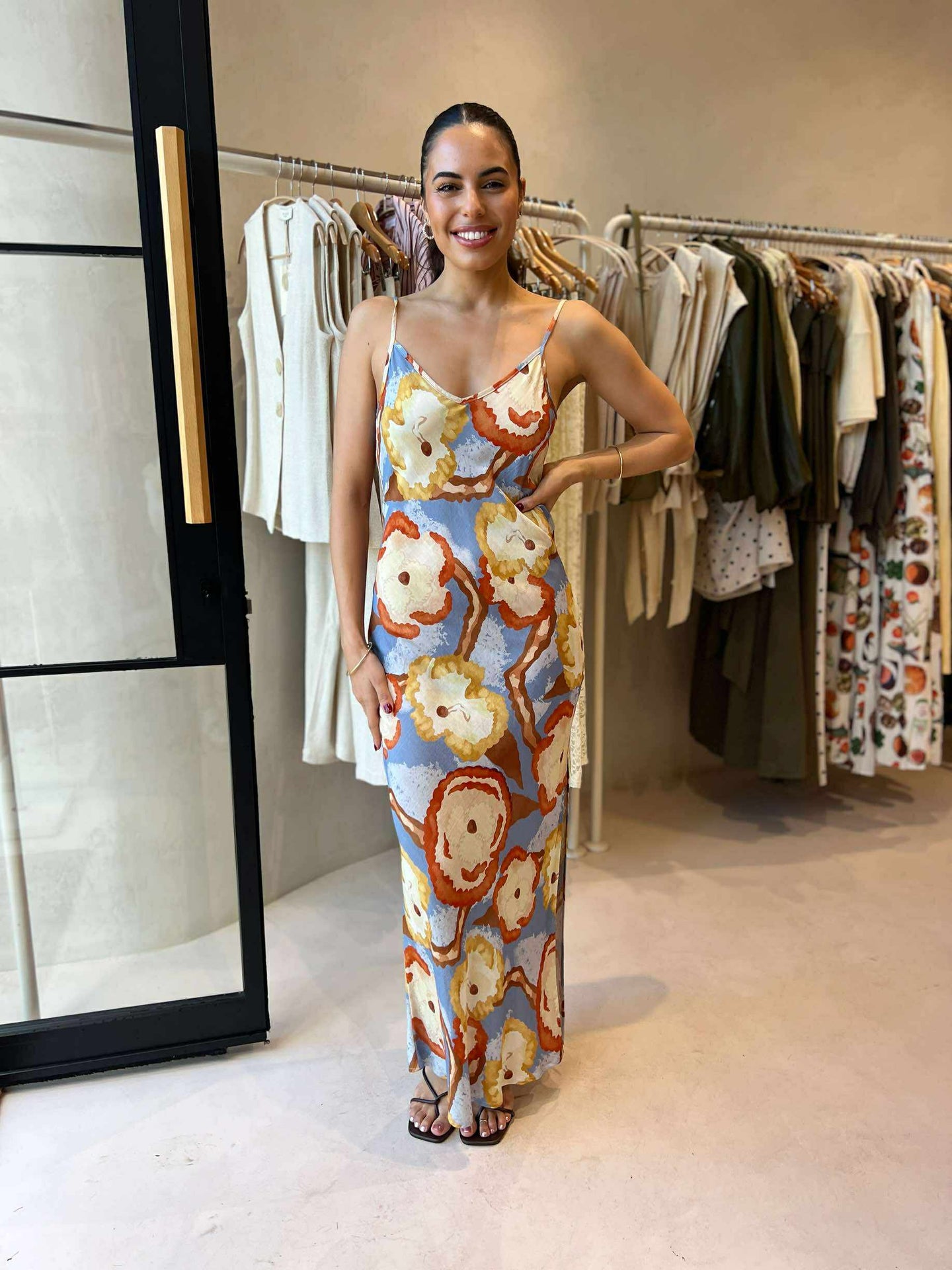 CALLISTA MAXI DRESS - ABSTRACT FLORAL