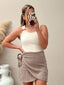 TANZI LINEN SKIRT - STONE STRIPE