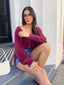 AMELIE CARDIGAN - WINE