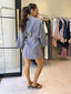 POPPY MINI WRAP DRESS - BLUE