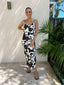 CALLISTA MAXI DRESS - BLACK & WHITE