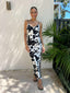CALLISTA MAXI DRESS - BLACK & WHITE