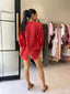 JEMMA LINEN BLOUSE - RED