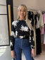TIANA BLOUSE - BLACK AND WHITE