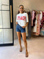 CIAO BOXY CROP TEE - WHITE