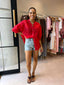 JEMMA LINEN BLOUSE - RED