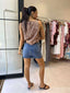 KEEP IT CLEAN SKIRT-MID BLUE