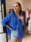 JEMMA LINEN BLOUSE - BLUE