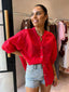 JEMMA LINEN BLOUSE - RED