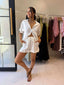 BRONTE SHIRT & SHORT SET - WHITE