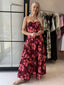 BONITA DRESS- WINE FLORAL