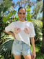 ARIEL SHELL BRA BOXY CROP TEE