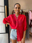 JEMMA LINEN BLOUSE - RED