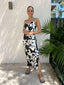 CALLISTA MAXI DRESS - BLACK & WHITE