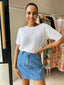 MAURICE DENIM SKIRT - MID WASH