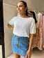 MAURICE DENIM SKIRT - MID WASH