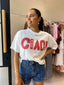CIAO BOXY CROP TEE - WHITE