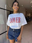 LOVER TEE CROP - WHITE