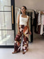 GLIDER PANT- ABSTRACT FLORAL