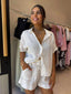 BRONTE SHIRT & SHORT SET - WHITE