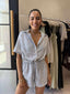 PANIA PLAYSUIT-BLUE STRIPE