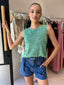 MELANGE SPRING TOP- MINT