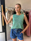 MELANGE SPRING TOP- MINT