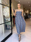 CHICAGO DRESS- BLUE DENIM STRIPE