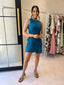 RAE MINI DRESS-TEAL