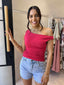 KYLIE OFF SHOULDER TOP - RED