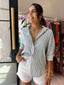GLIDER SHIRT - BLUE & WHITE STRIPE