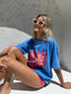 THE FIERY OVERSIZED TEE - BLUE