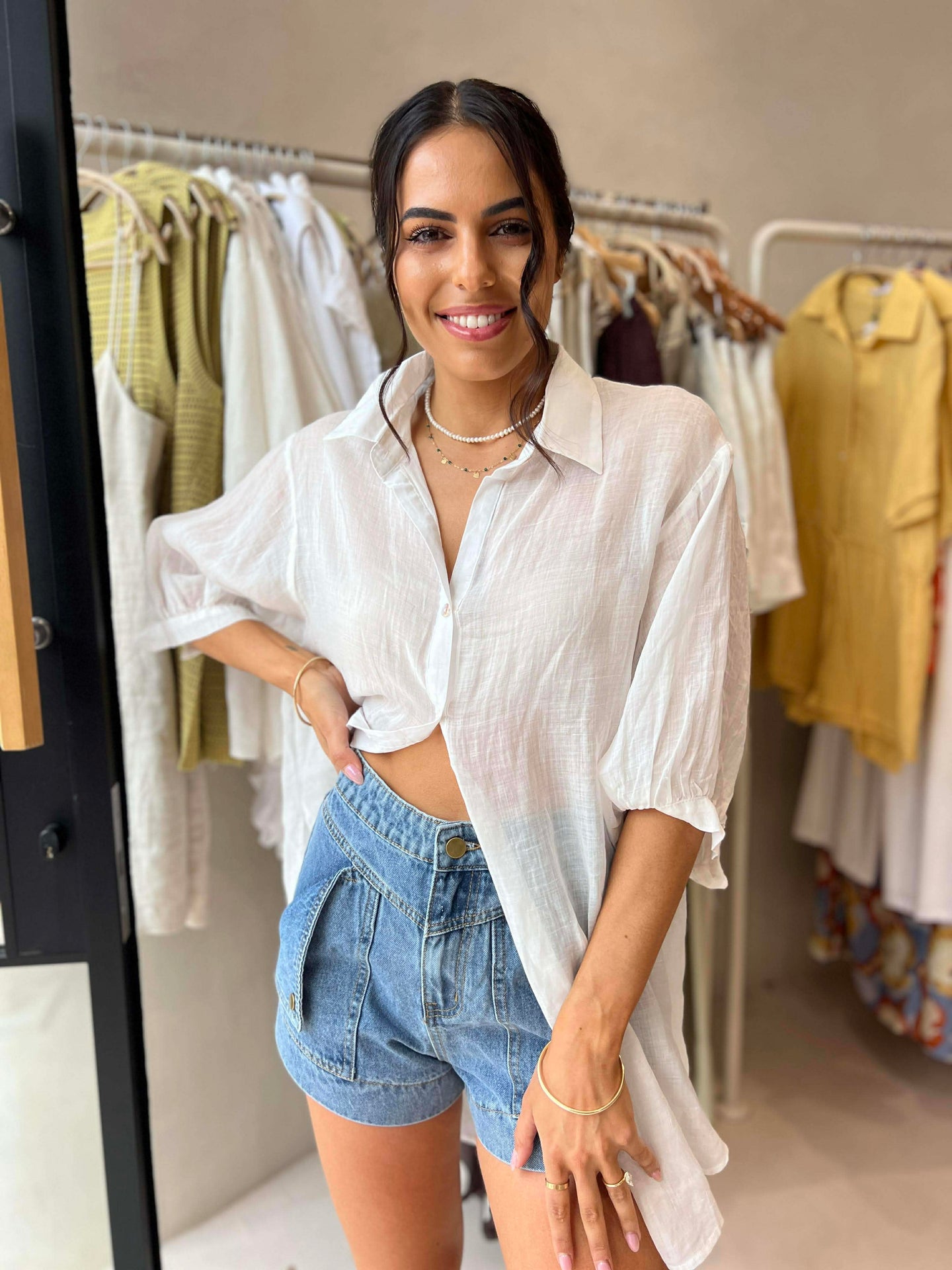 BELYNDA SHIRT - WHITE