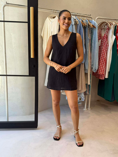 JAMES MINI DRESS- BLACK