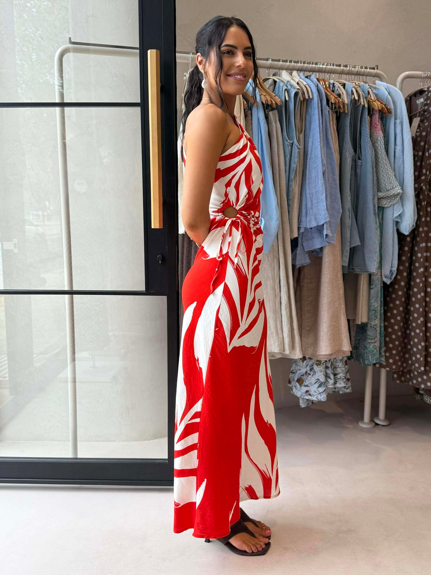 JARRAH MAXI DRESS - RED PALM