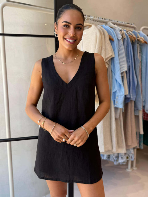 JAMES MINI DRESS- BLACK