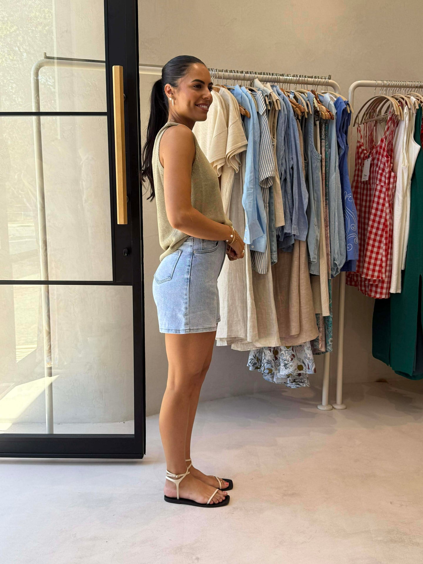 HALLEY HIGH WAISTED DENIM SHORT