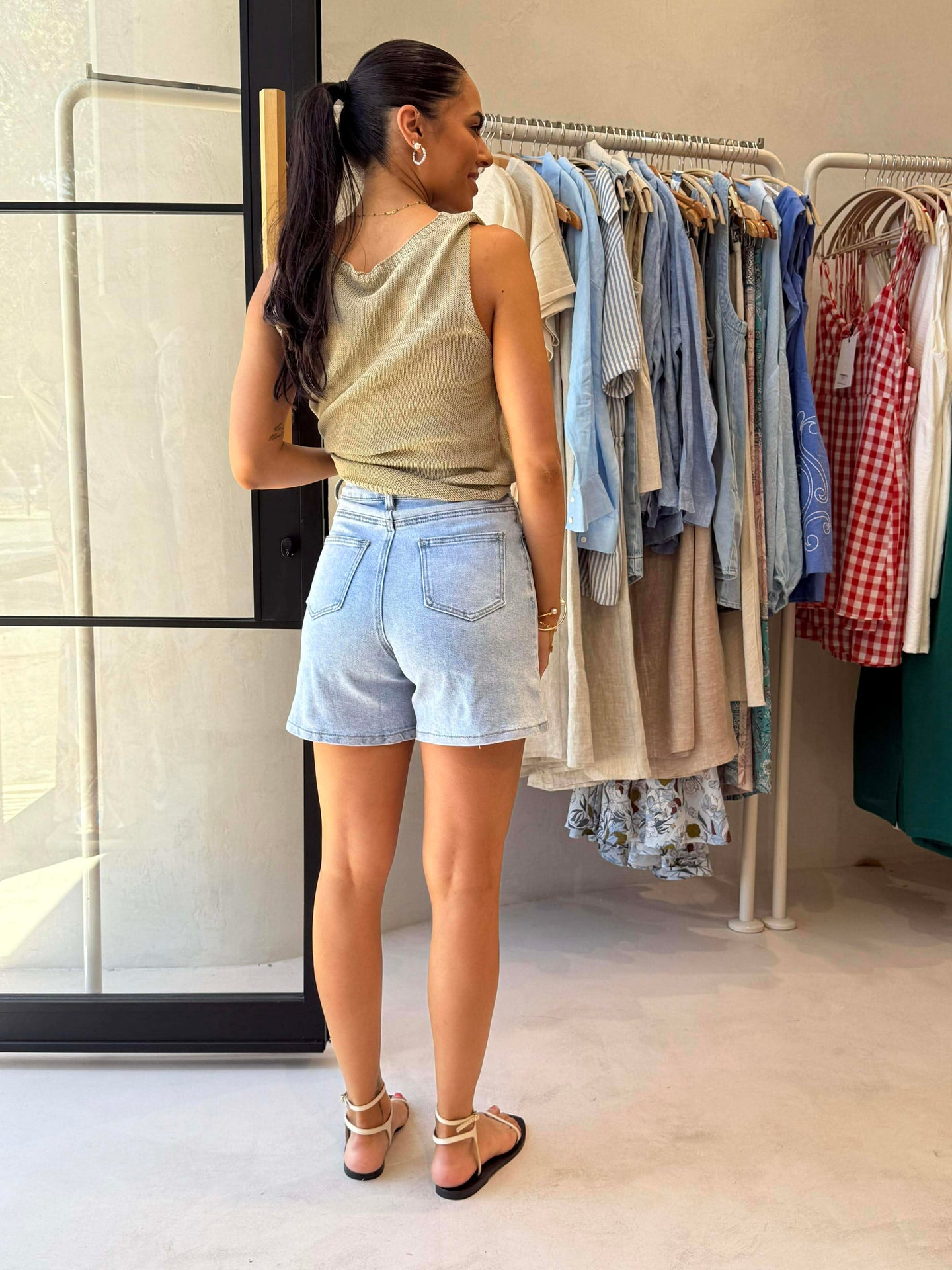 HALLEY HIGH WAISTED DENIM SHORT