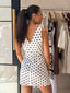 SABINE DRESS -WHITE POLKA DOT