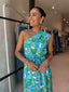 OBEROI MAXI DRESS -GREEN FLORAL