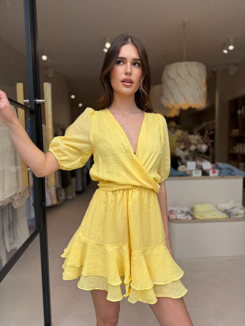 BELLANY DRESS - LEMON