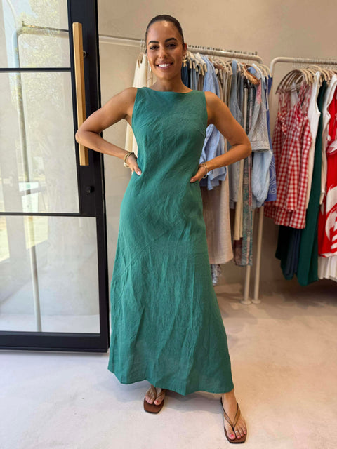 brandy green dress BRANDY MAXI DRESS