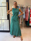 BRANDY MAXI DRESS - FORREST GREEN