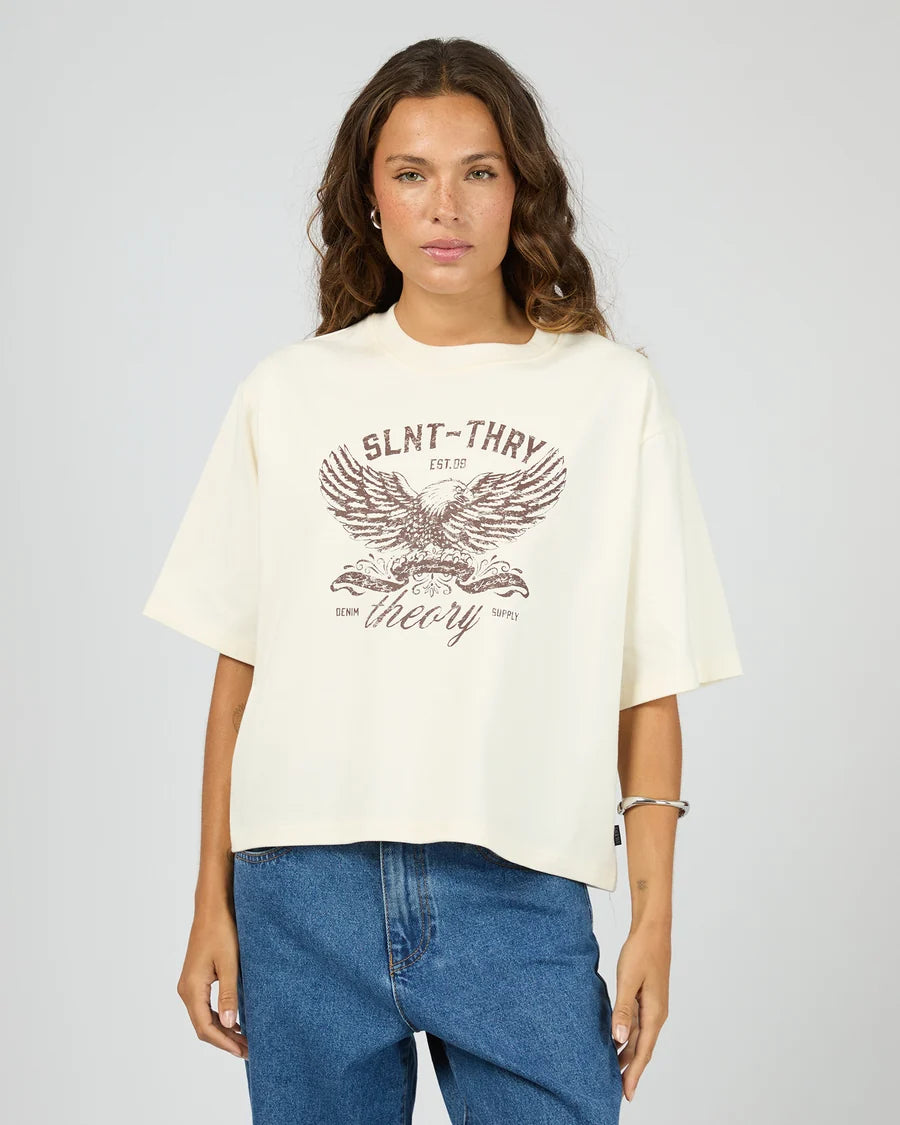 IN TIME RELAXED TEE- WHITE